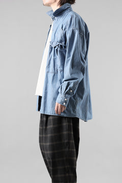 画像をギャラリービューアに読み込む, KATHARINE HAMNETT MULTI POCKET DENIM SHIRT / ORGANIC COTTON (LIGHT BLUE)