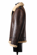 Load image into Gallery viewer, ISAMU KATAYAMA BACKLASH "LIMITED" B-3 FLIGHT JACKET / SPANISH MOUTON NATIVE BOMBER FINISH (BROWN)