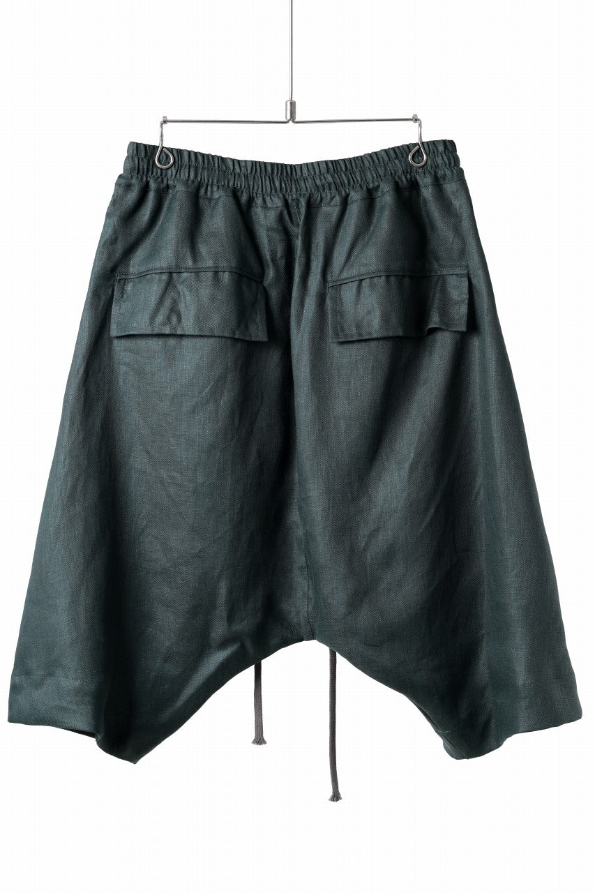 画像をギャラリービューアに読み込む, A.F ARTEFACT SARROUEL SHORT PANTS / LINEN TWILL (GREEN)