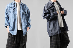 画像をギャラリービューアに読み込む, KATHARINE HAMNETT MULTI POCKET DENIM SHIRT / ORGANIC COTTON (LIGHT BLUE)