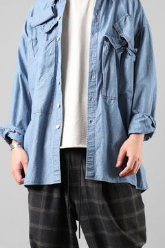 画像をギャラリービューアに読み込む, KATHARINE HAMNETT MULTI POCKET DENIM SHIRT / ORGANIC COTTON (LIGHT BLUE)