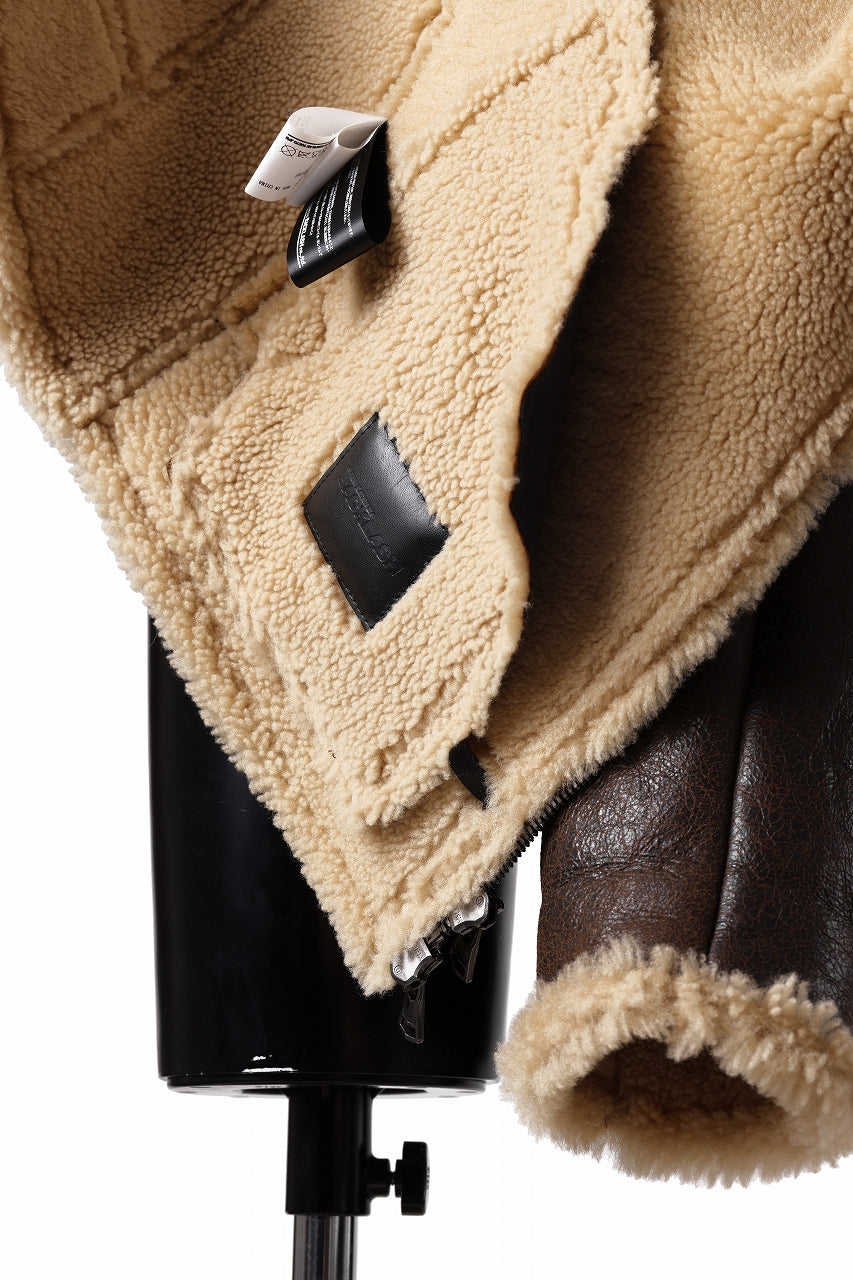 Load image into Gallery viewer, ISAMU KATAYAMA BACKLASH "LIMITED" B-3 FLIGHT JACKET / SPANISH MOUTON NATIVE BOMBER FINISH (BROWN)