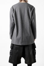 画像をギャラリービューアに読み込む, TARO HORIUCHI / th products Collarless Jacket / active setter tweed knit (gray)