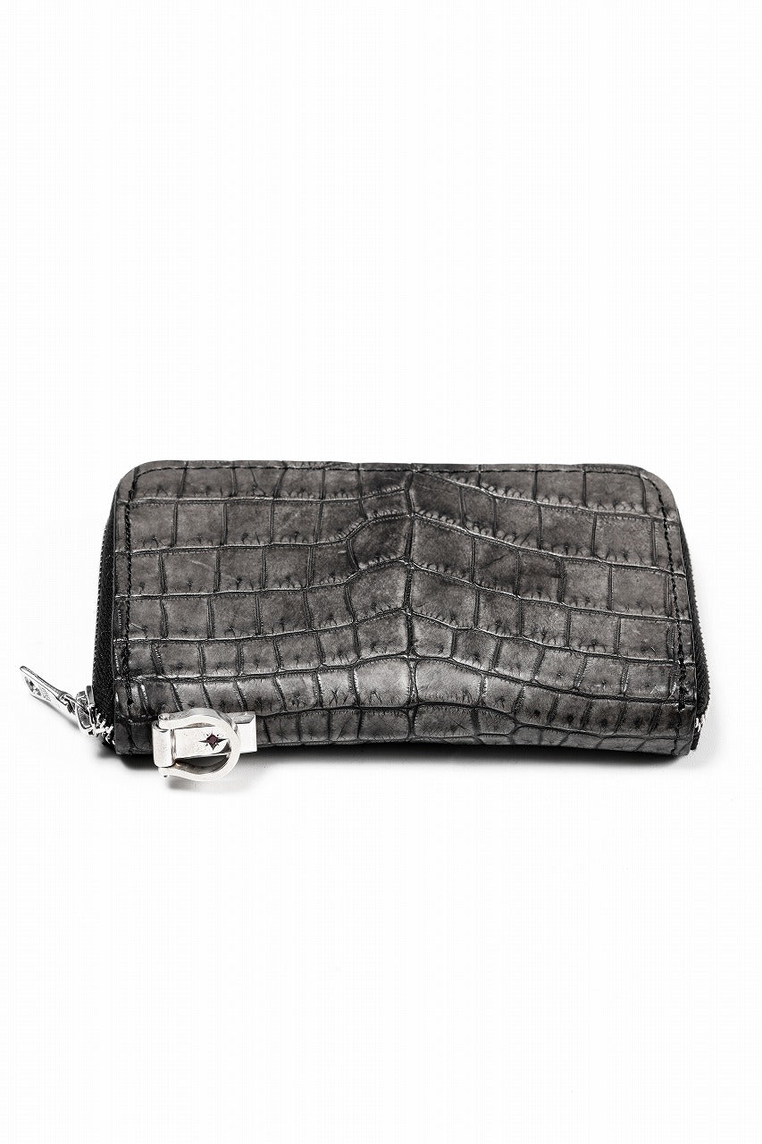 Load image into Gallery viewer, ISAMU KATAYAMA BACKLASH CROCODILE COIN PURSE / INK DYED (SUMI)