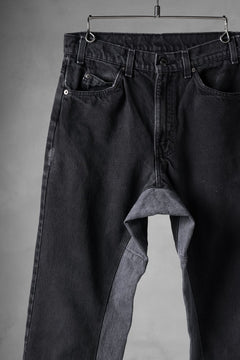 画像をギャラリービューアに読み込む, CHANGES x LOOM exclusive REMAKE REGULAR FIT DENIM PANTS / VINTAGE LEVI’S JEANS (BLACK #A)