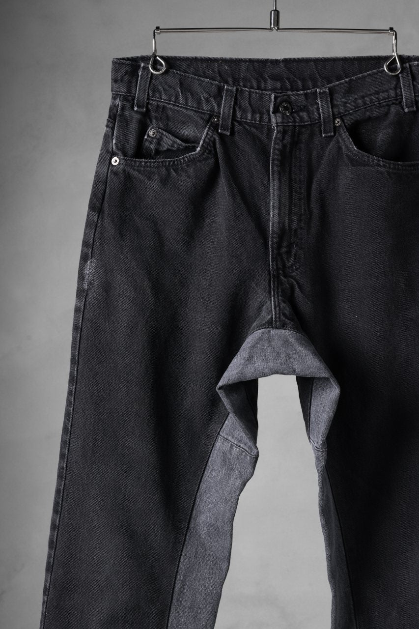 画像をギャラリービューアに読み込む, CHANGES x LOOM exclusive REMAKE REGULAR FIT DENIM PANTS / VINTAGE LEVI’S JEANS (BLACK #A)