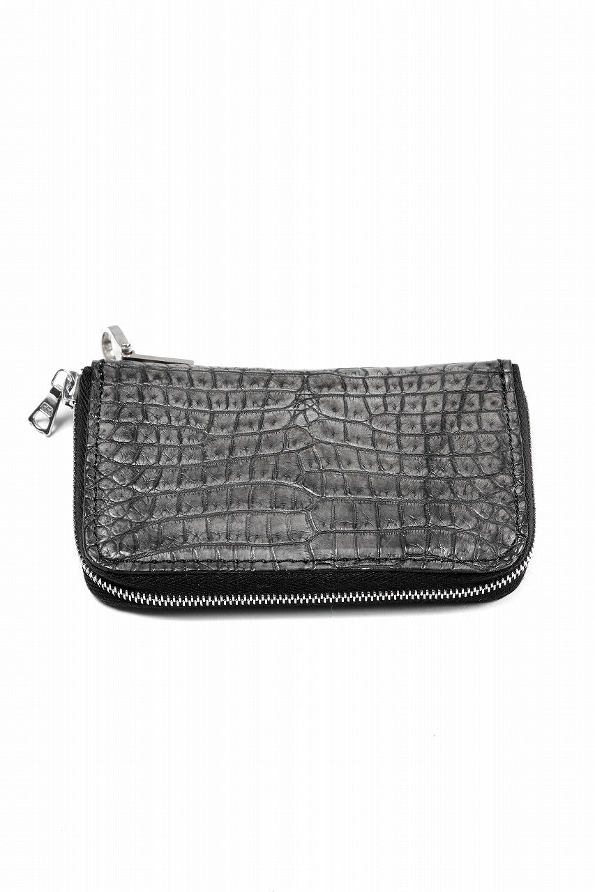 Load image into Gallery viewer, ISAMU KATAYAMA BACKLASH CROCODILE COIN PURSE / INK DYED (SUMI)