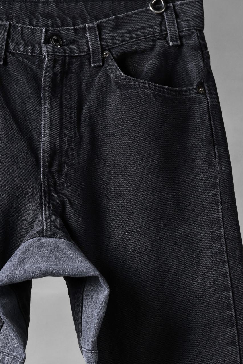 画像をギャラリービューアに読み込む, CHANGES x LOOM exclusive REMAKE REGULAR FIT DENIM PANTS / VINTAGE LEVI’S JEANS (BLACK #A)