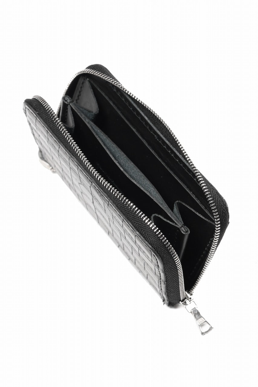 Load image into Gallery viewer, ISAMU KATAYAMA BACKLASH CROCODILE COIN PURSE / INK DYED (SUMI)
