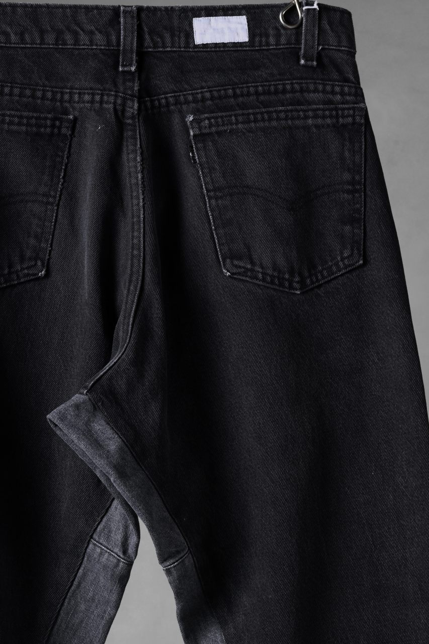 画像をギャラリービューアに読み込む, CHANGES x LOOM exclusive REMAKE REGULAR FIT DENIM PANTS / VINTAGE LEVI’S JEANS (BLACK #A)