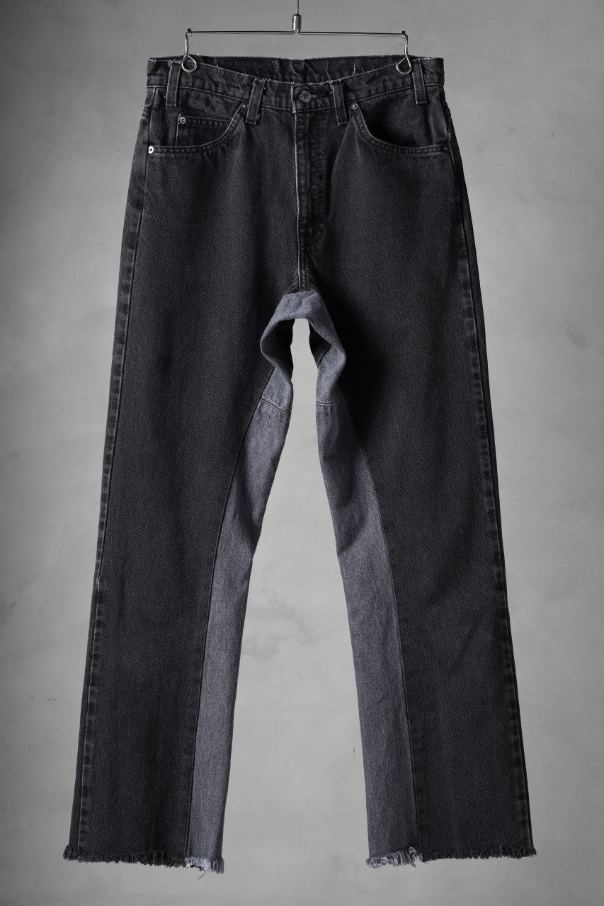 画像をギャラリービューアに読み込む, CHANGES x LOOM exclusive REMAKE REGULAR FIT DENIM PANTS / VINTAGE LEVI’S JEANS (BLACK #B)