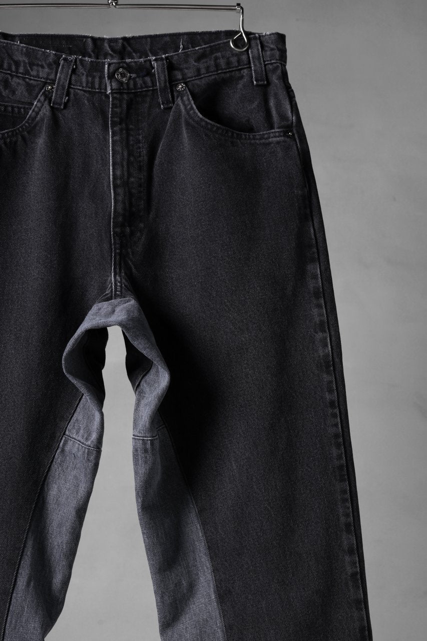 画像をギャラリービューアに読み込む, CHANGES x LOOM exclusive REMAKE REGULAR FIT DENIM PANTS / VINTAGE LEVI’S JEANS (BLACK #B)