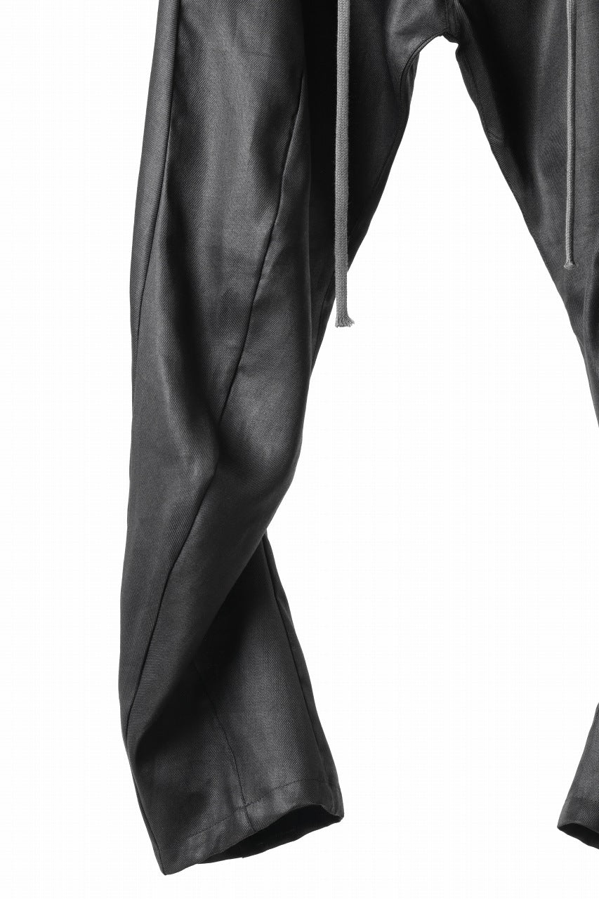 画像をギャラリービューアに読み込む, A.F ARTEFACT CURVED LONG PANTS / LINEN TWILL (BLACK)