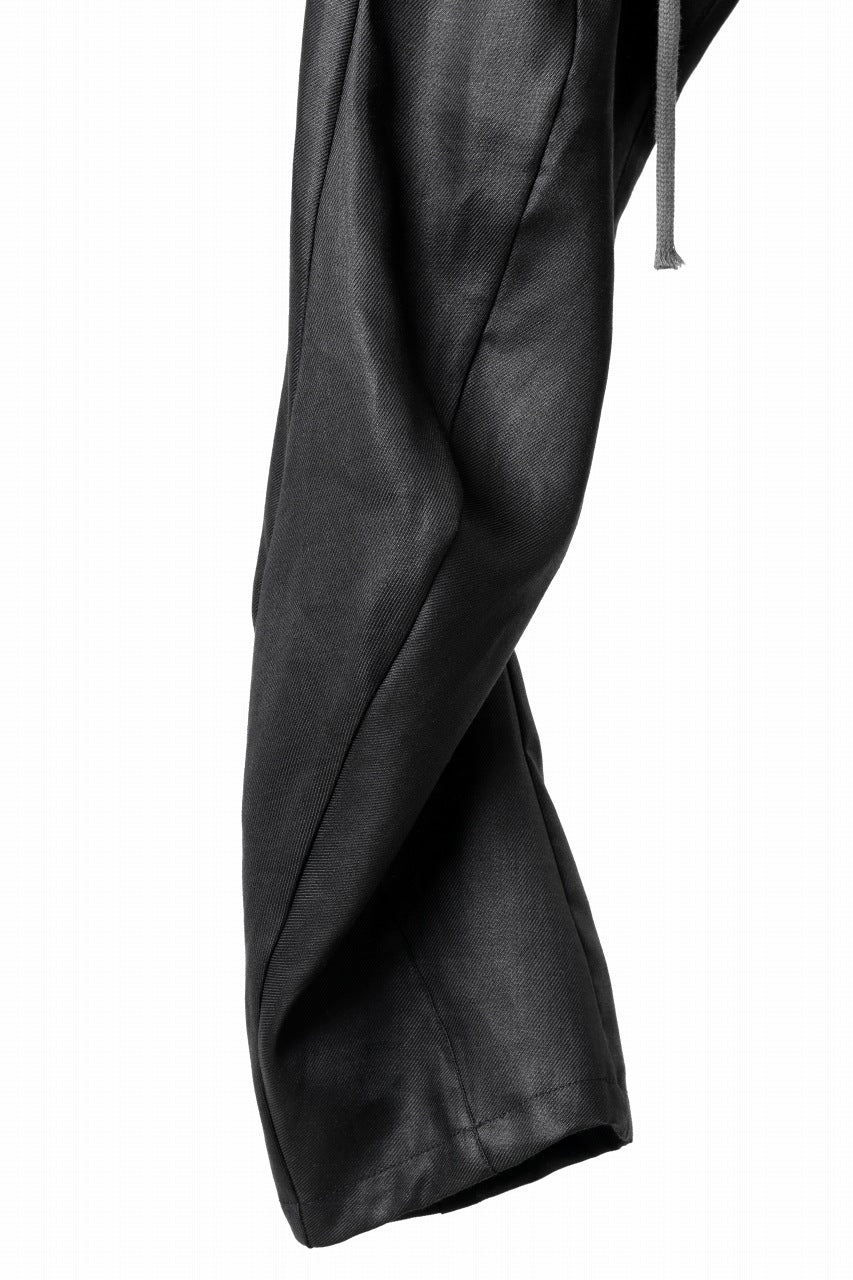 画像をギャラリービューアに読み込む, A.F ARTEFACT CURVED LONG PANTS / LINEN TWILL (BLACK)