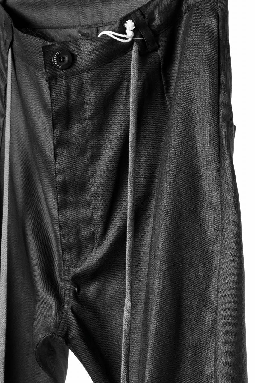 画像をギャラリービューアに読み込む, A.F ARTEFACT CURVED LONG PANTS / LINEN TWILL (BLACK)