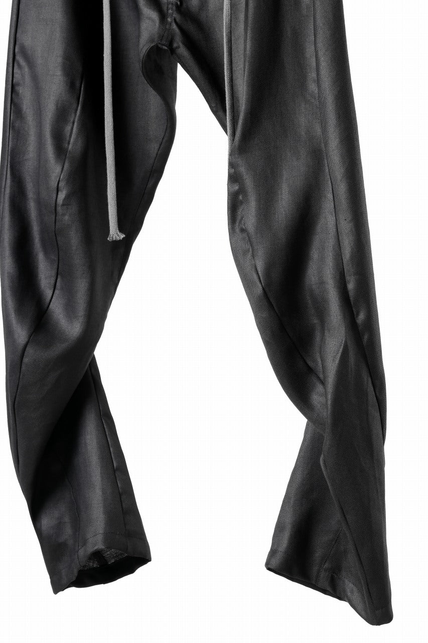 画像をギャラリービューアに読み込む, A.F ARTEFACT CURVED LONG PANTS / LINEN TWILL (BLACK)