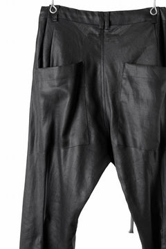 画像をギャラリービューアに読み込む, A.F ARTEFACT CURVED LONG PANTS / LINEN TWILL (BLACK)