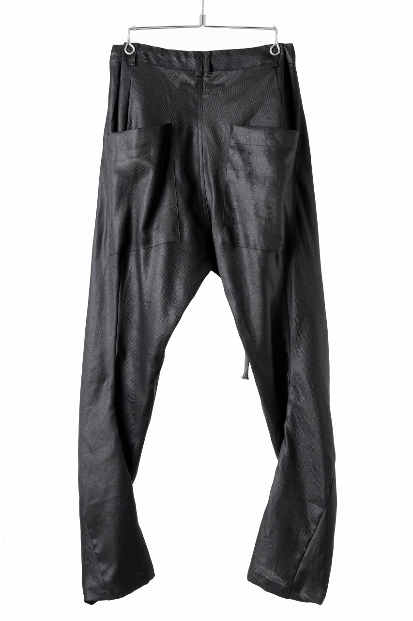 画像をギャラリービューアに読み込む, A.F ARTEFACT CURVED LONG PANTS / LINEN TWILL (BLACK)