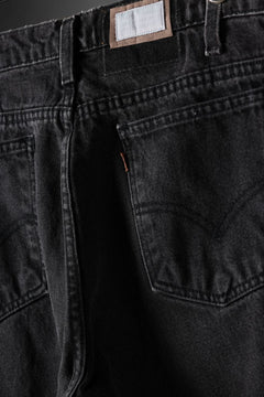 画像をギャラリービューアに読み込む, CHANGES x LOOM exclusive REMAKE REGULAR FIT DENIM PANTS / VINTAGE LEVI’S JEANS (BLACK #B)