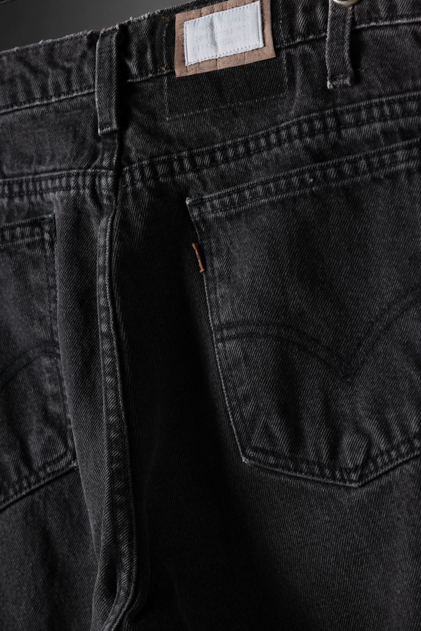 画像をギャラリービューアに読み込む, CHANGES x LOOM exclusive REMAKE REGULAR FIT DENIM PANTS / VINTAGE LEVI’S JEANS (BLACK #B)
