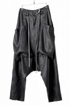 画像をギャラリービューアに読み込む, A.F ARTEFACT WIDE SARROUEL PANTS / LINEN TWILL (BLACK)