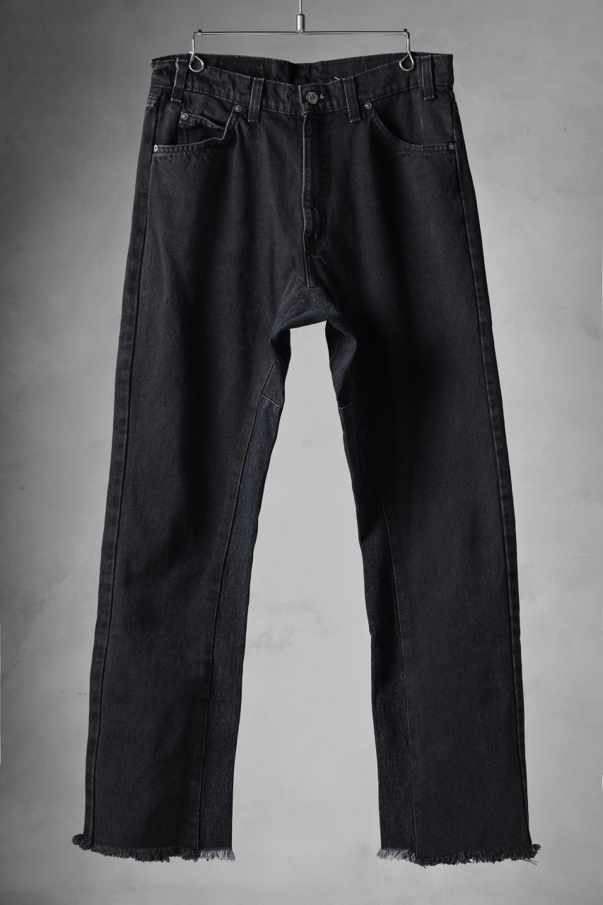 画像をギャラリービューアに読み込む, CHANGES x LOOM exclusive REMAKE REGULAR FIT DENIM PANTS / VINTAGE LEVI’S JEANS (BLACK #C)