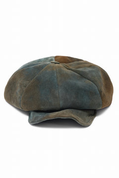 Load image into Gallery viewer, ierib Leather Casquette / Lamb Suede (GRAY)