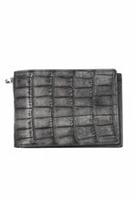 Load image into Gallery viewer, ISAMU KATAYAMA BACKLASH CROCODILE 2 FOLD WALLET / INK DYED (SUMI)