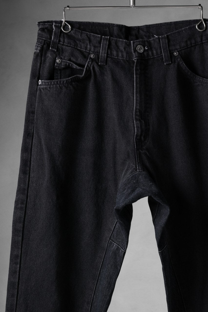 画像をギャラリービューアに読み込む, CHANGES x LOOM exclusive REMAKE REGULAR FIT DENIM PANTS / VINTAGE LEVI’S JEANS (BLACK #C)