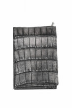 Load image into Gallery viewer, ISAMU KATAYAMA BACKLASH CROCODILE 2 FOLD WALLET / INK DYED (SUMI)
