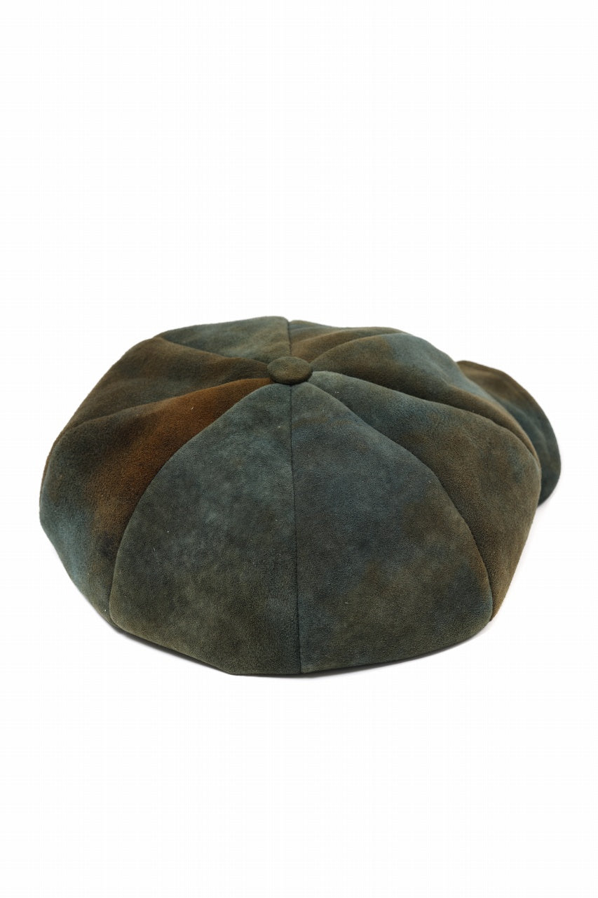 Load image into Gallery viewer, ierib Leather Casquette / Lamb Suede (GRAY)