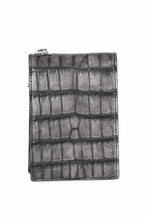Load image into Gallery viewer, ISAMU KATAYAMA BACKLASH CROCODILE 2 FOLD WALLET / INK DYED (SUMI)