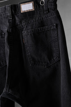 画像をギャラリービューアに読み込む, CHANGES x LOOM exclusive REMAKE REGULAR FIT DENIM PANTS / VINTAGE LEVI’S JEANS (BLACK #C)