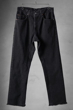 画像をギャラリービューアに読み込む, CHANGES x LOOM exclusive REMAKE REGULAR FIT DENIM PANTS / VINTAGE LEVI’S JEANS (BLACK #D)