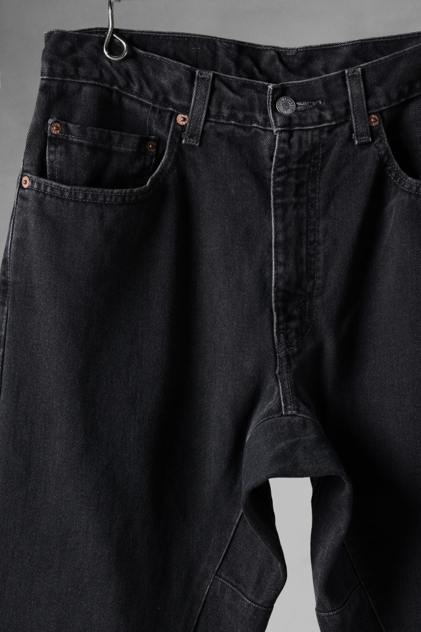 画像をギャラリービューアに読み込む, CHANGES x LOOM exclusive REMAKE REGULAR FIT DENIM PANTS / VINTAGE LEVI’S JEANS (BLACK #D)