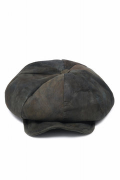 画像をギャラリービューアに読み込む, ierib Leather Casquette Cap / Lamb Suede (BLACK)