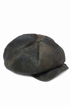 画像をギャラリービューアに読み込む, ierib Leather Casquette / Lamb Suede (BLACK)