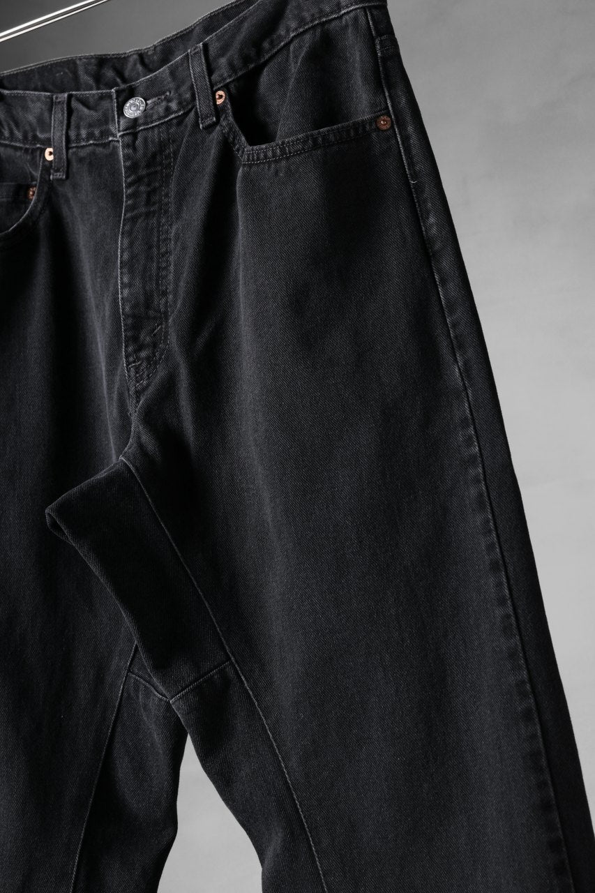 画像をギャラリービューアに読み込む, CHANGES x LOOM exclusive REMAKE REGULAR FIT DENIM PANTS / VINTAGE LEVI’S JEANS (BLACK #D)