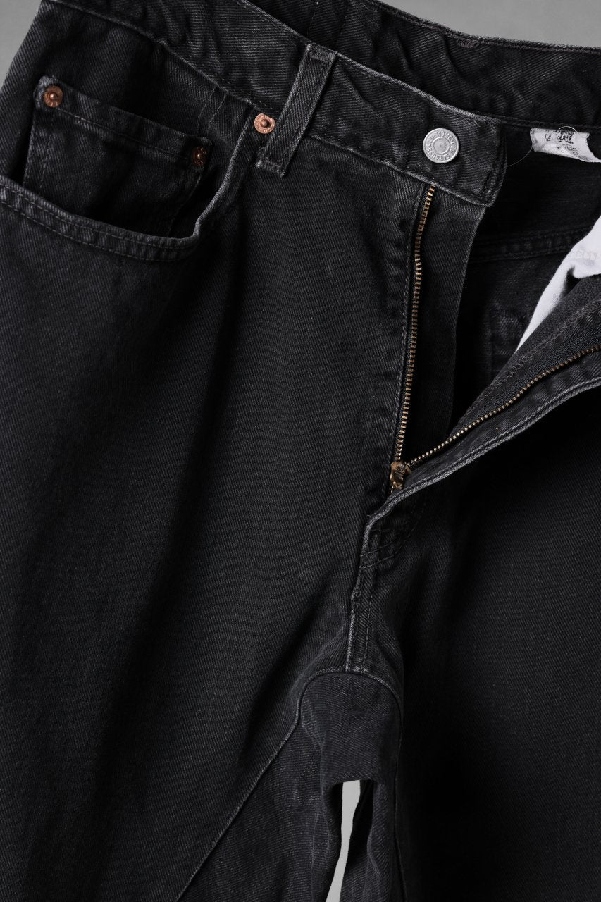 画像をギャラリービューアに読み込む, CHANGES x LOOM exclusive REMAKE REGULAR FIT DENIM PANTS / VINTAGE LEVI’S JEANS (BLACK #D)