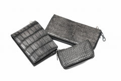 Load image into Gallery viewer, ISAMU KATAYAMA BACKLASH CROCODILE COIN PURSE / INK DYED (SUMI)