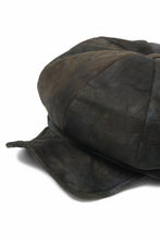 画像をギャラリービューアに読み込む, ierib Leather Casquette / Lamb Suede (BLACK)