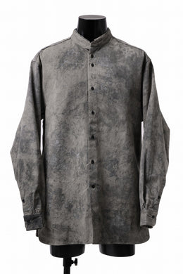 COLINA BANDED COLLAR WIDE SHIRT / ANCIENT DYED TUSSER (DUST)