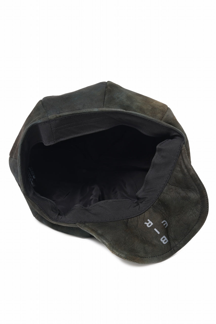 画像をギャラリービューアに読み込む, ierib Leather Casquette / Lamb Suede (BLACK)