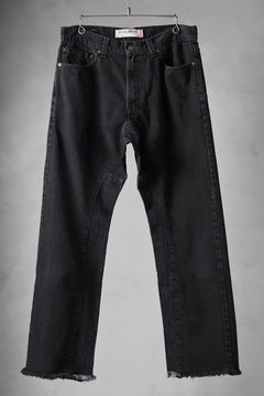 画像をギャラリービューアに読み込む, CHANGES x LOOM exclusive REMAKE REGULAR FIT DENIM PANTS / VINTAGE LEVI’S JEANS (BLACK #E)