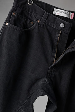 画像をギャラリービューアに読み込む, CHANGES x LOOM exclusive REMAKE REGULAR FIT DENIM PANTS / VINTAGE LEVI’S JEANS (BLACK #E)