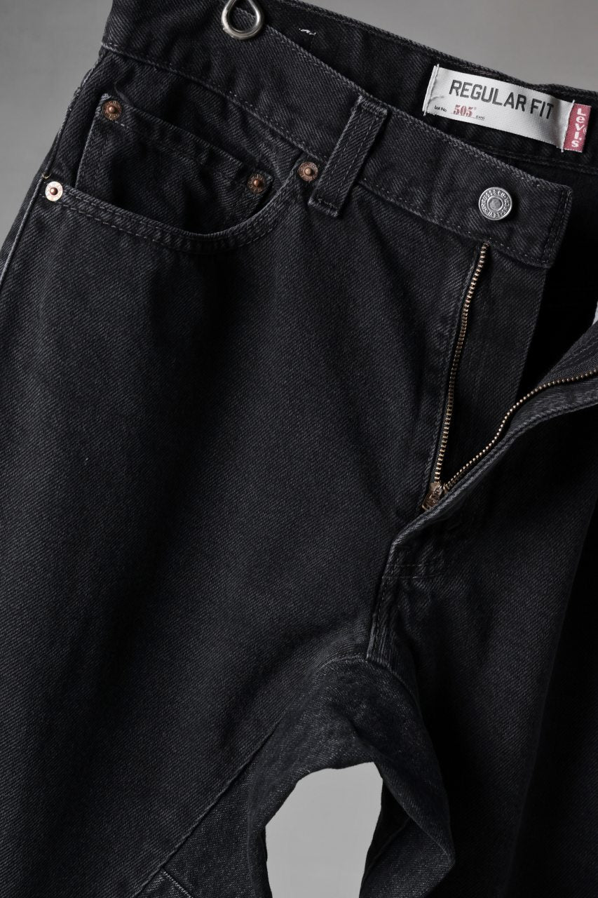 画像をギャラリービューアに読み込む, CHANGES x LOOM exclusive REMAKE REGULAR FIT DENIM PANTS / VINTAGE LEVI’S JEANS (BLACK #E)