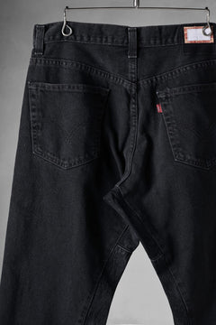 画像をギャラリービューアに読み込む, CHANGES x LOOM exclusive REMAKE REGULAR FIT DENIM PANTS / VINTAGE LEVI’S JEANS (BLACK #E)