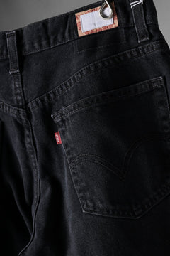 画像をギャラリービューアに読み込む, CHANGES x LOOM exclusive REMAKE REGULAR FIT DENIM PANTS / VINTAGE LEVI’S JEANS (BLACK #E)