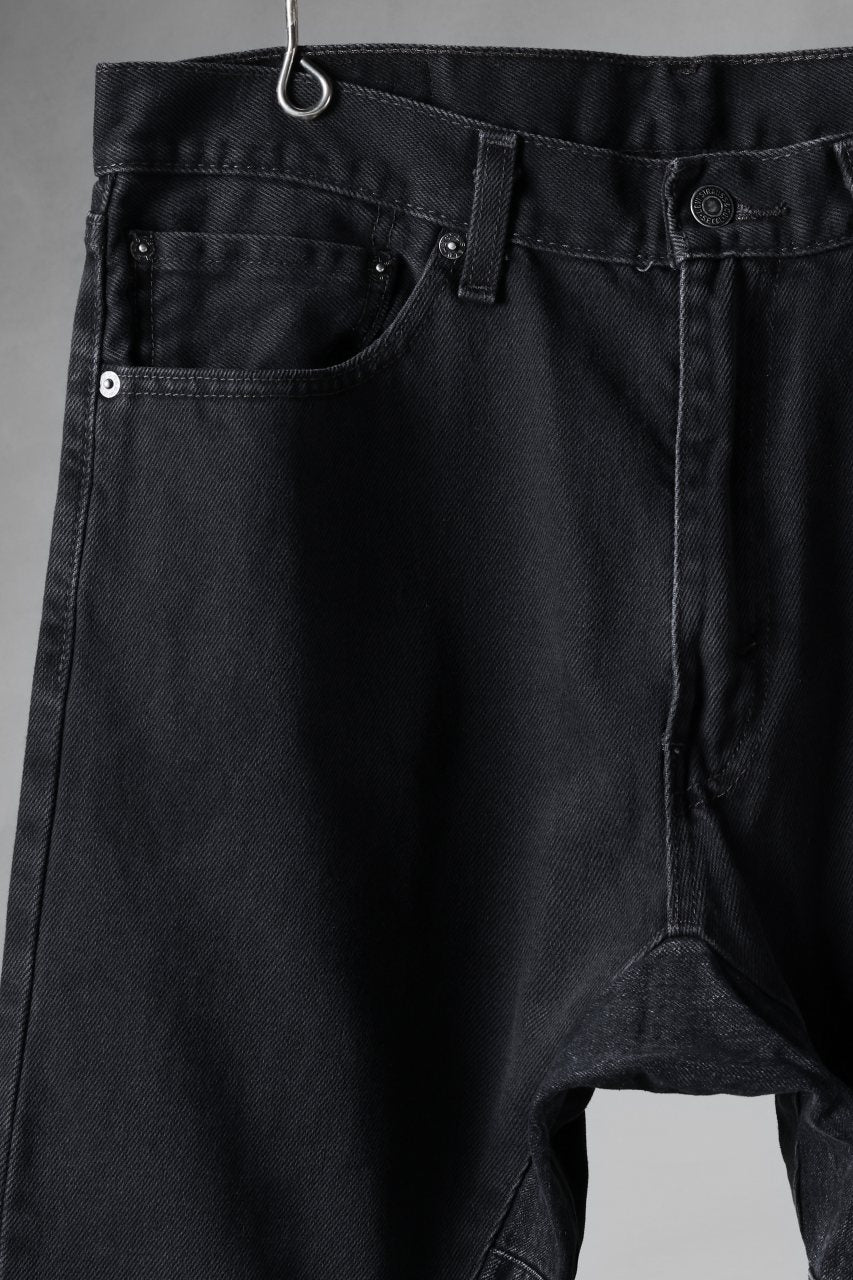 画像をギャラリービューアに読み込む, CHANGES x LOOM exclusive REMAKE REGULAR FIT DENIM PANTS / VINTAGE LEVI’S JEANS (BLACK #F)