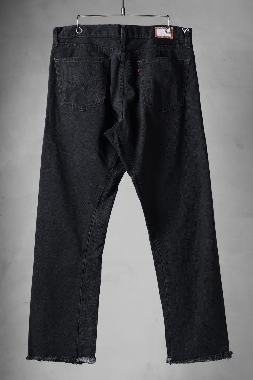 画像をギャラリービューアに読み込む, CHANGES x LOOM exclusive REMAKE REGULAR FIT DENIM PANTS / VINTAGE LEVI’S JEANS (BLACK #F)